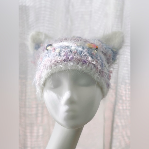Cat Ear Beanie Handmade ☁️ - Picture 2 of 7